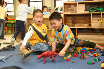 kids playing in our summer program room